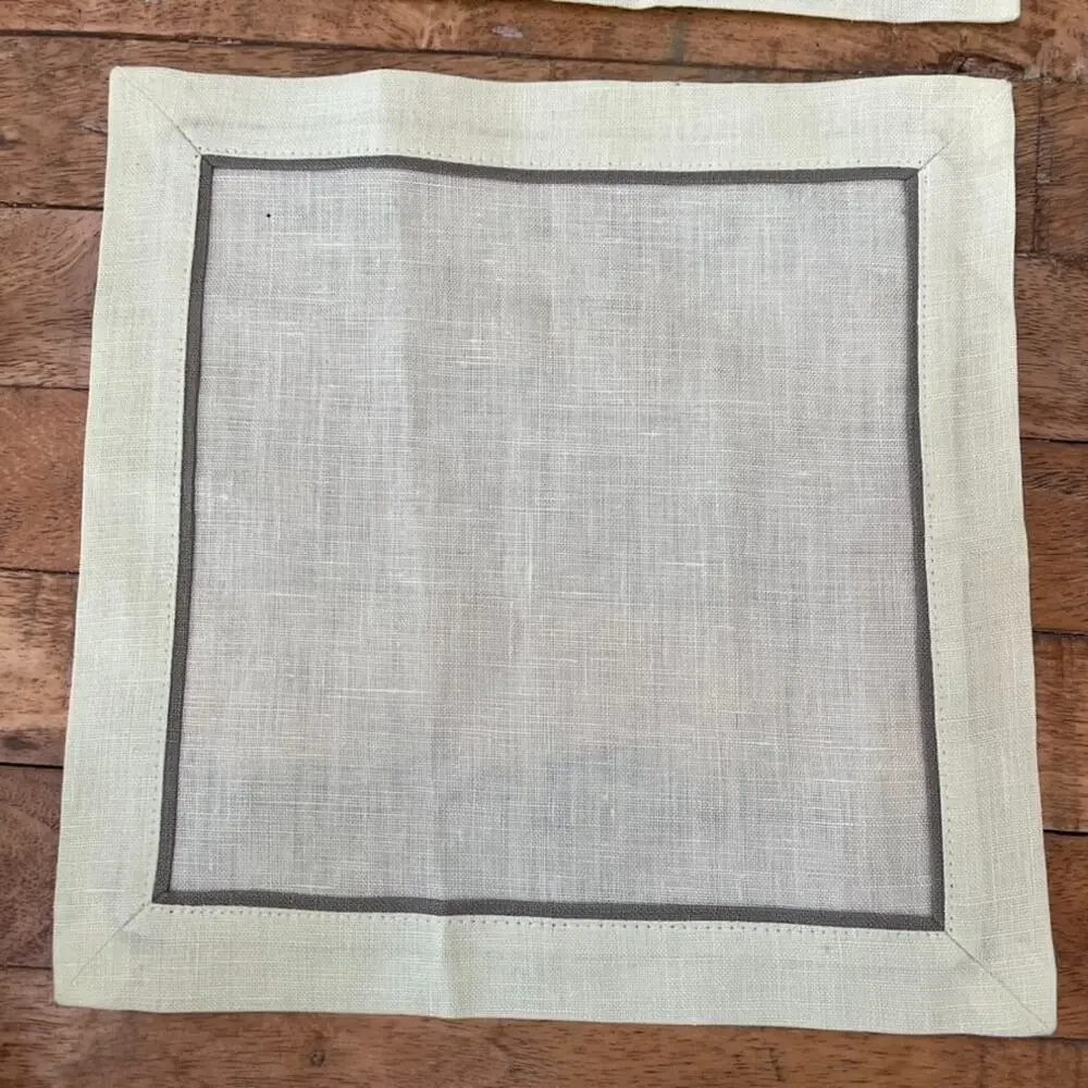 Linen Square Napkins Set of 4 9